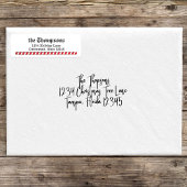 Kerst retouradres Candy Cane Stripes Etiket