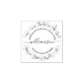 Kerst retouradres Holly Wreath Rubberstempel (Afrduk)