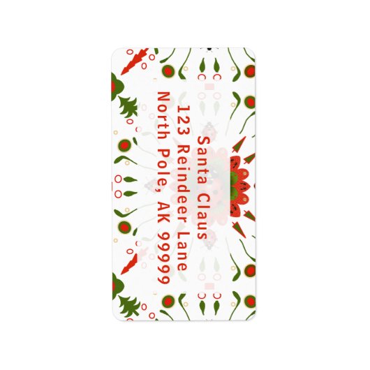 Kerst Retouradres Label (Voorkant)