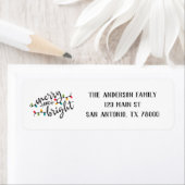 Kerst Retouradres Merry and Bright Etiket (Insitu)