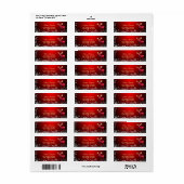 Kerst Retouradres Rode Rendier Winter Etiket (Full Sheet)