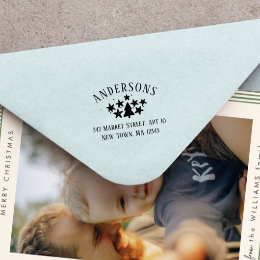 Kerst Retouradres Rubberstempel