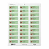 Kerst Retouradres Sjabloon Etiket (Full Sheet)