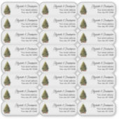 Kerst Retouradres wissen Aangepast Transparant Sticker (Voorkant)