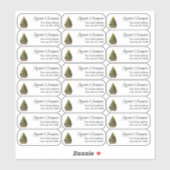 Kerst Retouradres wissen Aangepast Transparant Sticker (Vel)