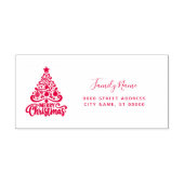 Kerst Retouradres Zelfinkende Stempel (Design)