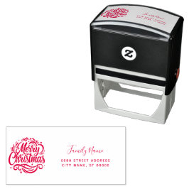 Kerst Retouradres Zelfinkende Stempel