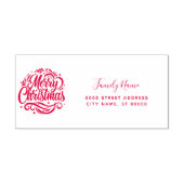 Kerst Retouradres Zelfinkende Stempel (Design)