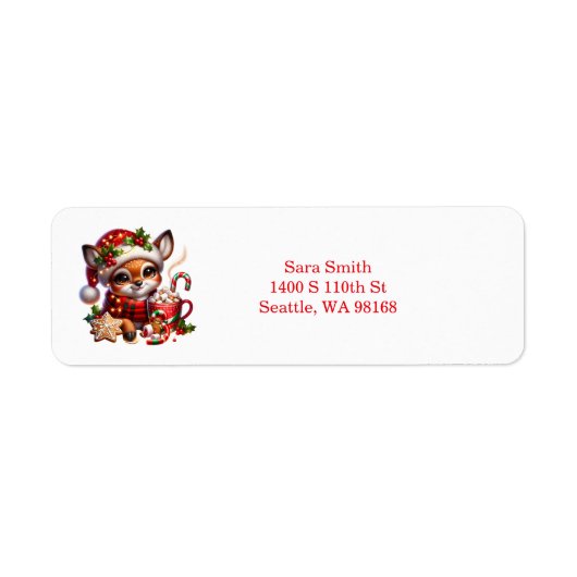 Kerst Retouradreslabels Etiket (Voorkant)