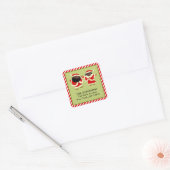 Kerst retouradreslabels vierkante sticker (Envelop)