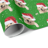 Kerst Retriever in sneeuwvlokken Cadeaupapier (Rol Hoek)