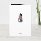 Kerst retro aanpasbare meisjeskaart feestdagen kaart (Achterkant)