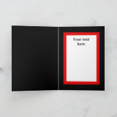 Kerst retro aanpasbare meisjeskaart feestdagen kaart (Binnen)