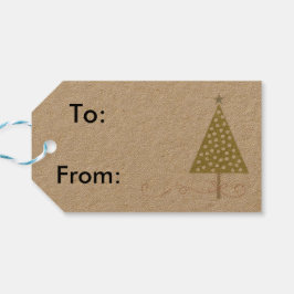 Kerst retro cadeau labels cadeaulabel