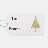 Kerst retro cadeau labels cadeaulabel (Achterkant Horizontaal)