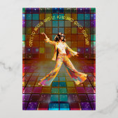 Kerst Retro Groovy Vibes Party Uitnodiging (Achterkant)