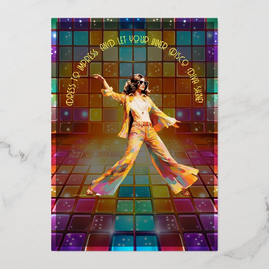 Kerst Retro Groovy Vibes Party Uitnodiging (Achterkant)