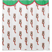 Kerst retro Kit Kat klok schattig Douchegordijn (Voorkant)