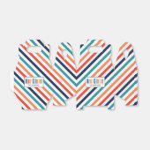 Kerst Retro Kleurrijke Strepen Merry & Bright Bedankdoosjes (Uitgevouwen)