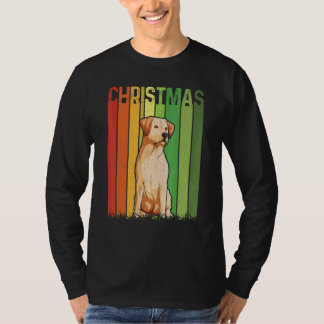 Kerst Retro Labrador Hond Groep Matching Kerstmis  T-shirt