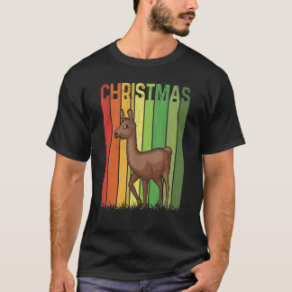 Kerst Retro Llama Leuke Groep Matching Xmas Hol T-shirt