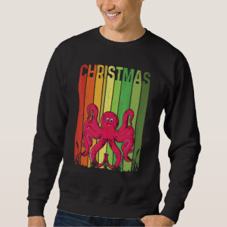 Kerst Retro Octopus Lieve Groep Matching Xmas H Trui
