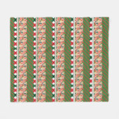 Kerst Retro Patroon Fleece Deken (Voorkant (Horizontaal))