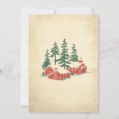 Kerst Retro  Rustiek Verjaardagsfeest Kaart (Achterkant)