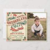 Kerst Retro  rustieke Verjaardagsfoto Kaart (Voorkant)