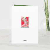 Kerst retro sneeuwpop tekstkaart toevoegen feestdagen kaart (Achterkant)