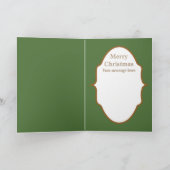 Kerst retro sneeuwpop tekstkaart toevoegen feestdagen kaart (Binnen)