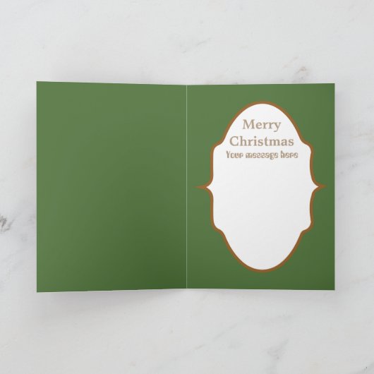 Kerst retro  sneeuwpop tekstkaart toevoegen feestdagen kaart (Binnen)