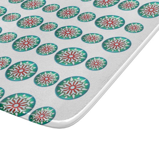 Kerst Retro Stijl Glas Keuken Snijplank (Hoek)