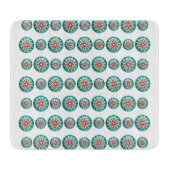 Kerst Retro Stijl Glas Keuken Snijplank (Voorkant)