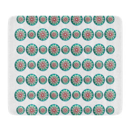 Kerst Retro Stijl Glas Keuken Snijplank