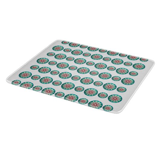 Kerst Retro Stijl Glas Keuken Snijplank (Hoek)