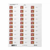 Kerst Retro Stijl Prettige Feestdagen! Etiket (Full Sheet)