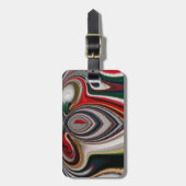 Kerst Retro Textuur Abstracte Art Print Bagagelabel (Voorkant verticaal)