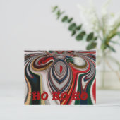 Kerst Retro  Textuur Abstracte Art Print Briefkaart (Staand voorkant)