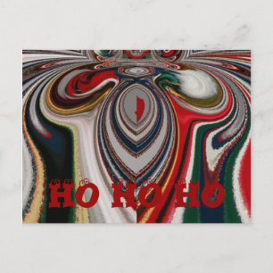Kerst Retro  Textuur Abstracte Art Print Briefkaart