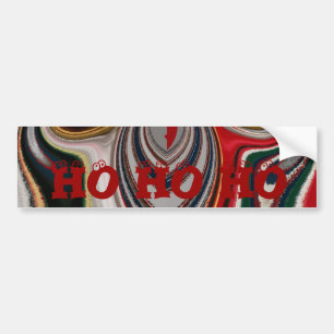 Kerst Retro  Textuur Abstracte Art Print Bumpersticker