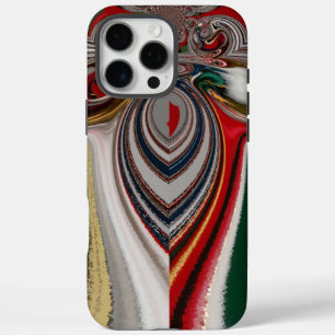Kerst Retro  Textuur Abstracte Art Print iPhone 16 Pro Max Hoesje