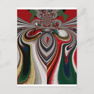 Kerst Retro Textuur Abstracte Art Print Feestdagenkaart