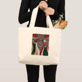 Kerst Retro  Textuur Abstracte Art Print Grote Tote Bag (Voorkant (product))