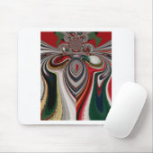 Kerst Retro  Textuur Abstracte Art Print Muismat (Met muis)