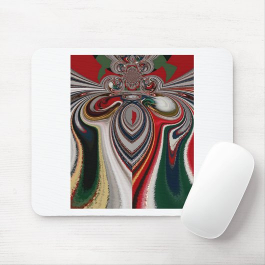 Kerst Retro  Textuur Abstracte Art Print Muismat (Met muis)