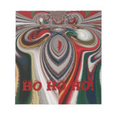 Kerst Retro  Textuur Abstracte Art Print Notitieblok (Voorkant)