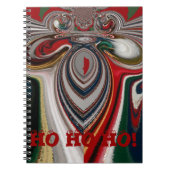 Kerst Retro  Textuur Abstracte Art Print Notitieboek (Voorkant)