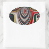 Kerst Retro  Textuur Abstracte Art Print Ovale Sticker (Tas)