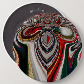 Kerst Retro  Textuur Abstracte Art Print Ronde Button 6,0 Cm (Voorkant /achterkant)